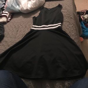 black & white mesh dress